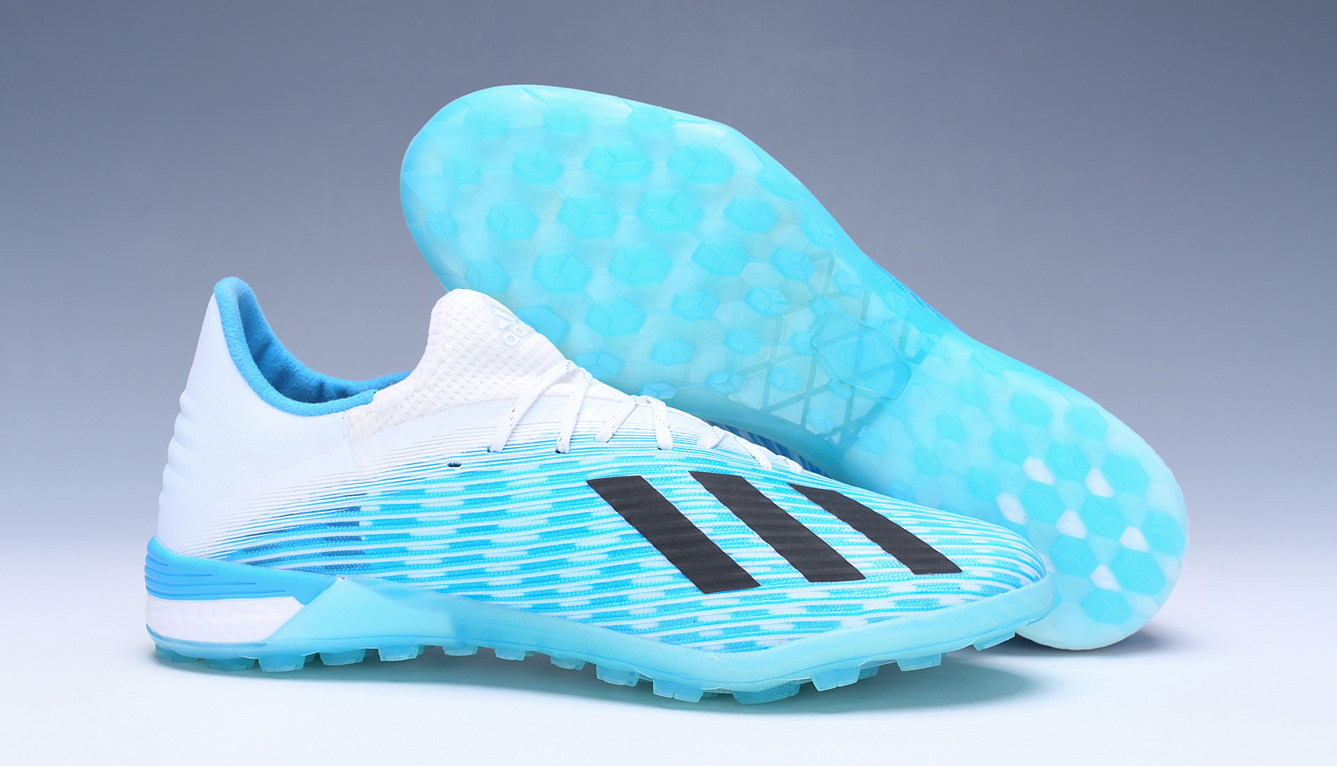 Adidas X 19.1 TF Hard Wired Bright Cyan Core Black Shock Pink F99999 - Ultimate Soccer Performance