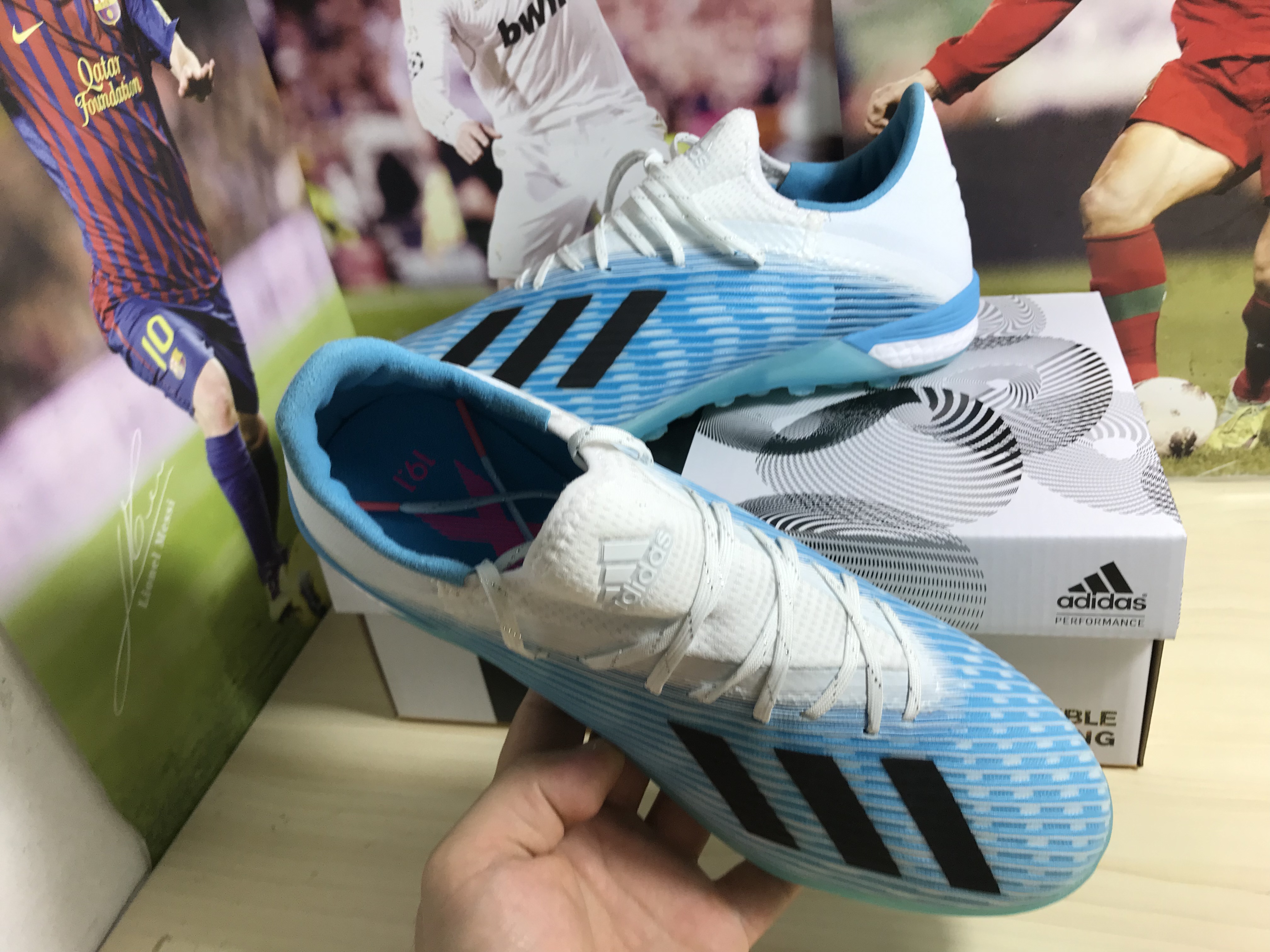 Adidas X 19.1 TF Hard Wired Bright Cyan Core Black Shock Pink F99999 - Ultimate Soccer Performance