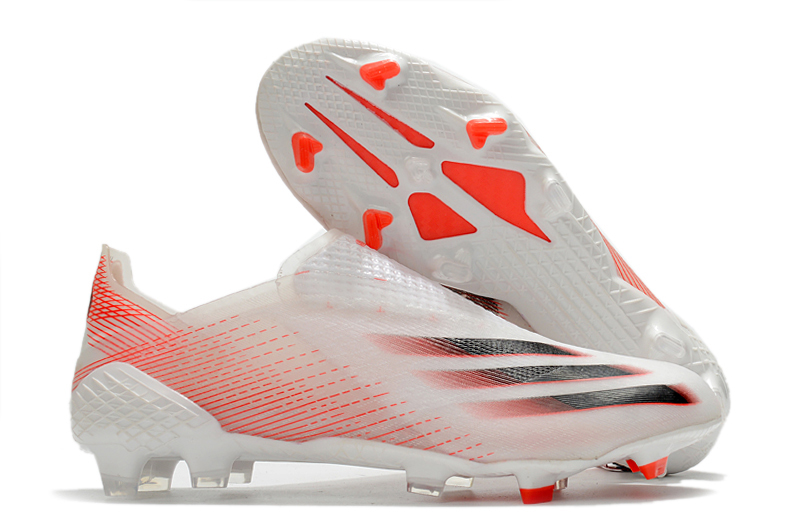 Adidas X Ghosted FG Soccer Cleats - White/Orange/Black for Explosive Speed