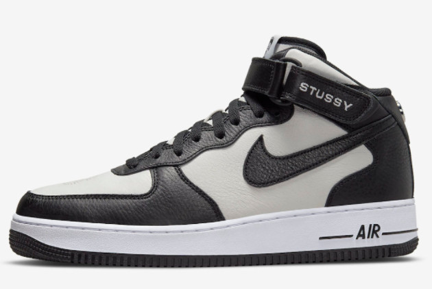 Stussy x Nike Air Force 1 Mid White/Black - DJ7840-002 | Limited Edition Shoe