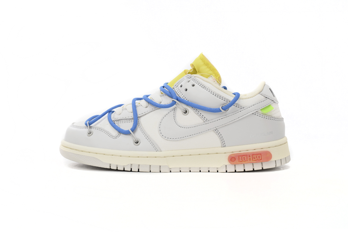 Nike Off-White X Dunk Low 'Lot 10 Of 50' DM1602-112 - Limited Edition Collaboration Stylish Sneaker