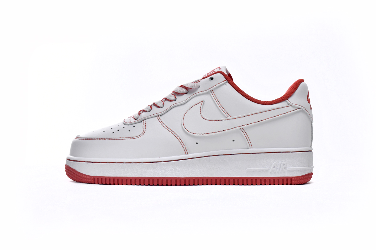 Nike Air Force 1 '07 'Contrast Stitch - White University Red' CV1724-100