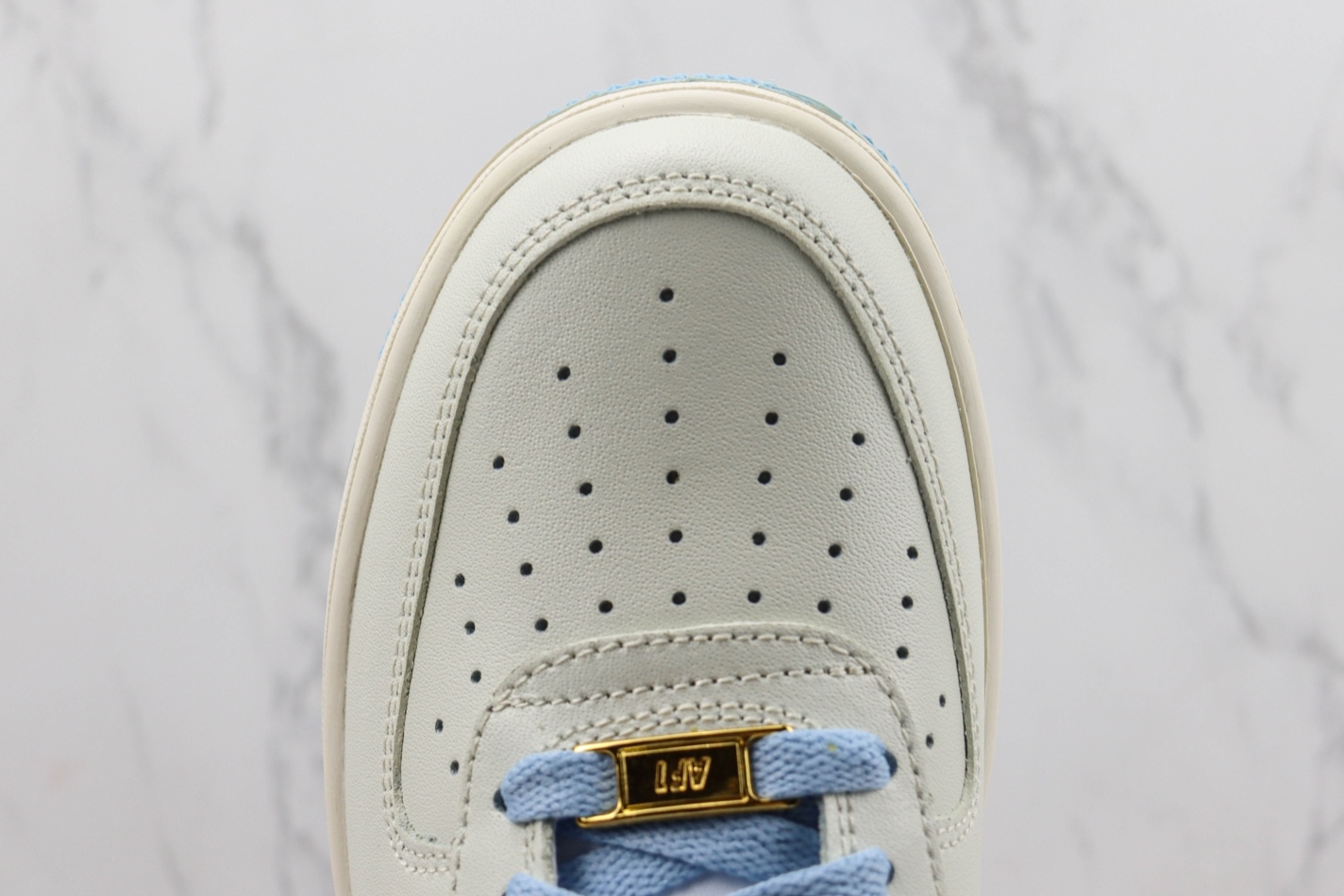 Nike Air Force 1 07 Low White Ice Blue Gold SP0758-031 - Stylish and Versatile Sneakers Nike Air Force 1 07 Low White Ice Blue Gold SP0758-031 - Stylish and Versatile Sneakers
