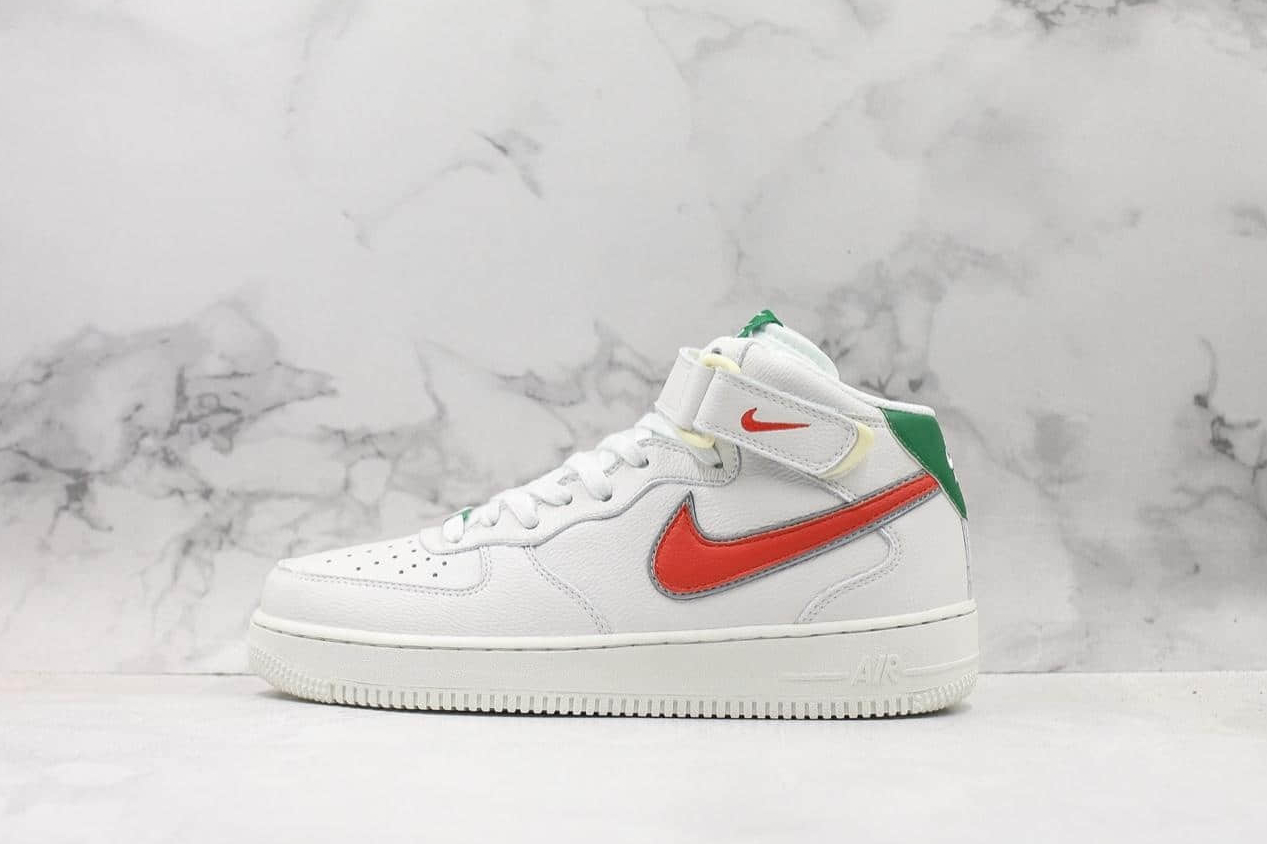 Nike Air Force 1 Mid Hawkins High White Green 314193 100 - Stylish and Iconic Sneakers for Men
