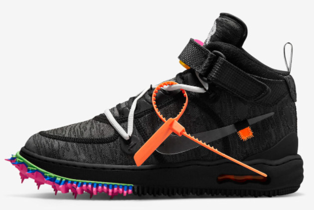 Off-White x Nike Air Force 1 Mid Black/Clear-Black DO6290-001 – Limited Edition Collaboration at Its Finest!
