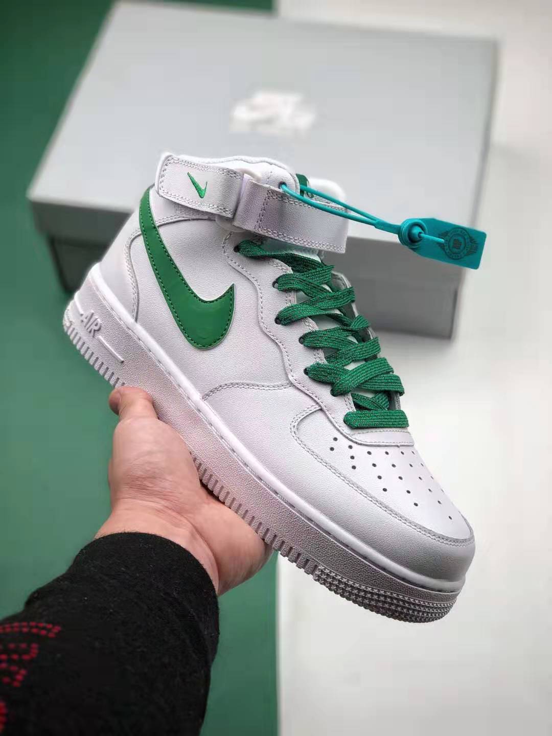 Nike Air Force 1 Mid 07 White Green - 366731-909 | Latest Release Air Force 1 Mid in Classic Colorway!