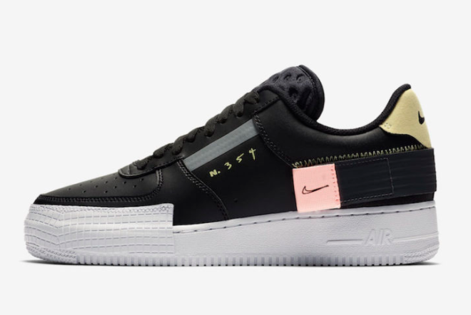 Nike Air Force 1 Low Type Black/Anthracite-Pink Tint CI0054-001 - Stylish and Trendy Sneakers for Men and Women