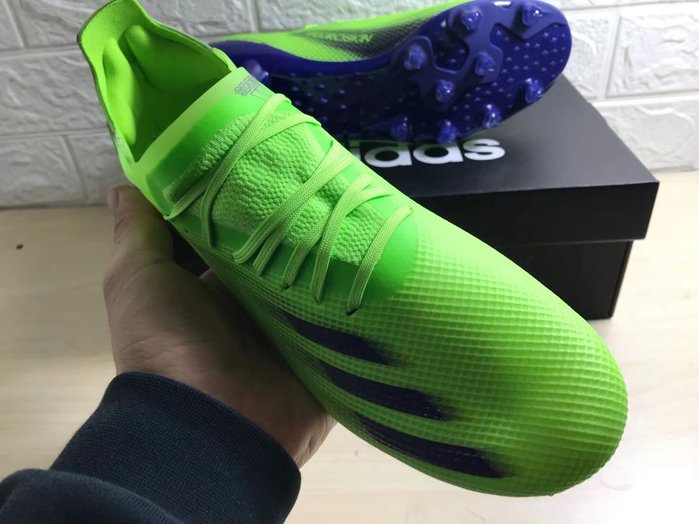 Adidas X Ghosted .1 FG Soccer Cleats - Solar Green Purple | Free Shipping Adidas X Ghosted .1 FG Soccer Cleats - Solar Green Purple | Free Shipping