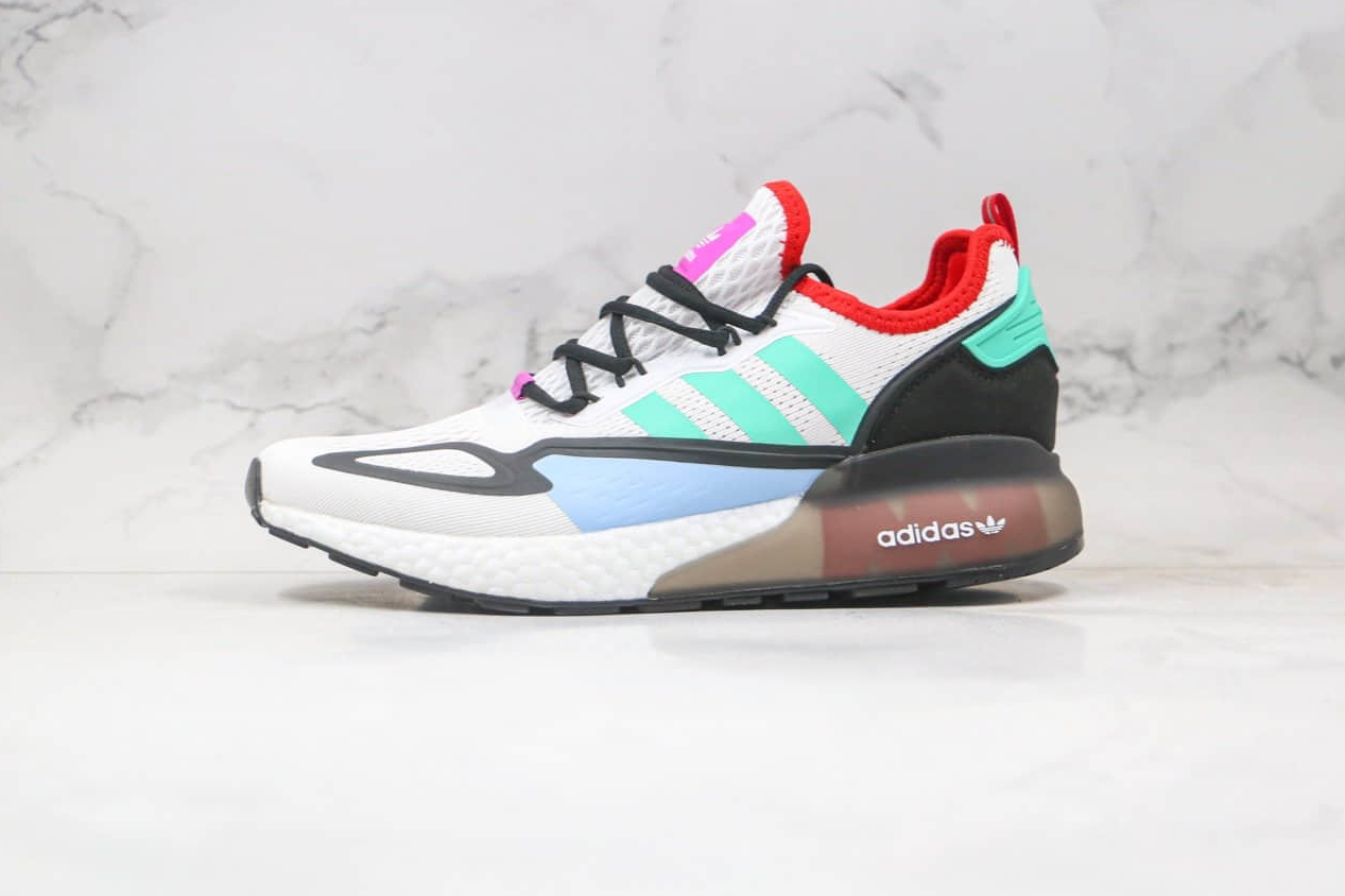 Adidas ZX 2K Boost White Black Red Green Shoes FV2958 | Best Deals