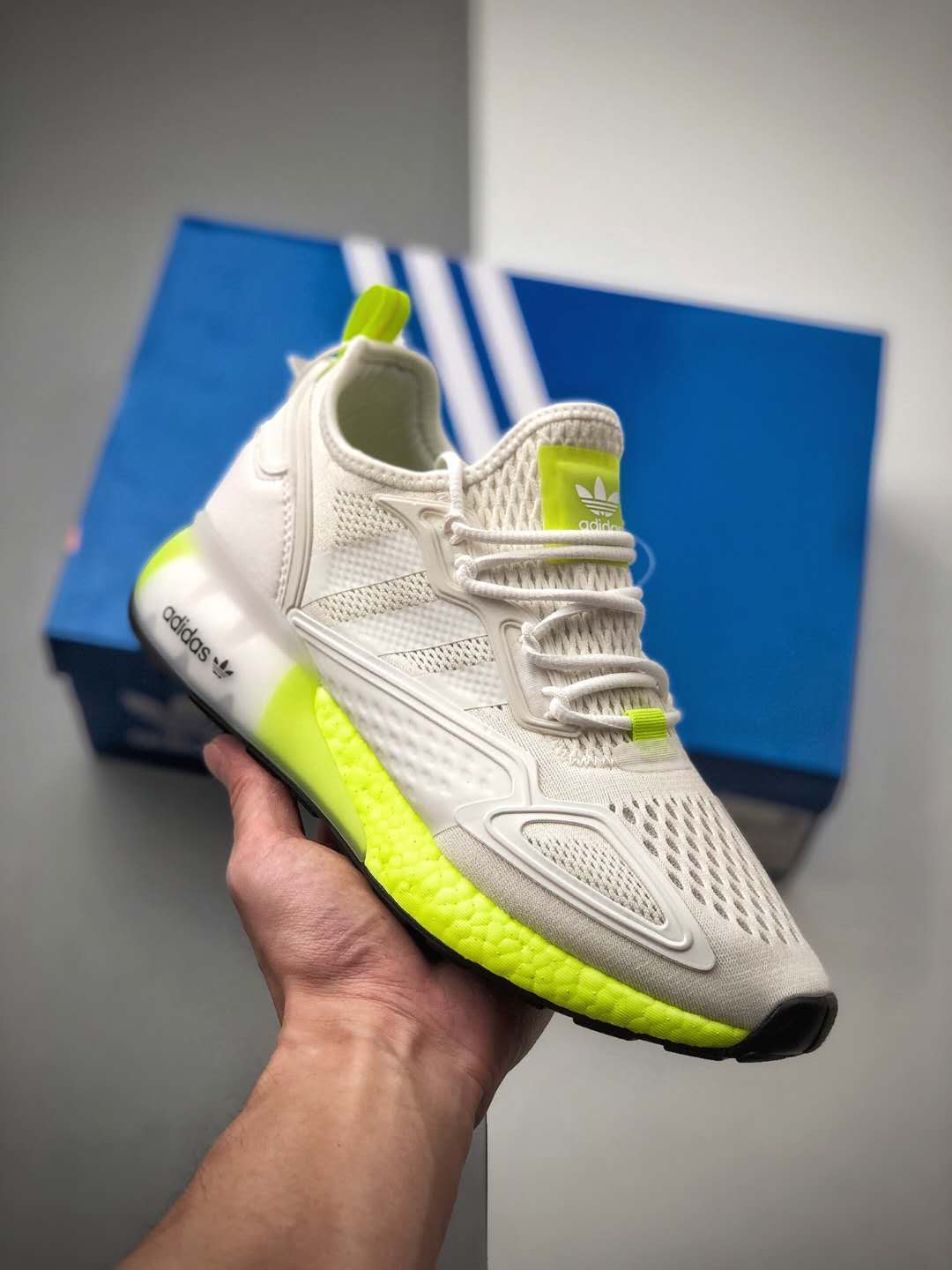 Adidas ZX 2K Boost White Solar Yellow - Stylish Comfort at Its Best