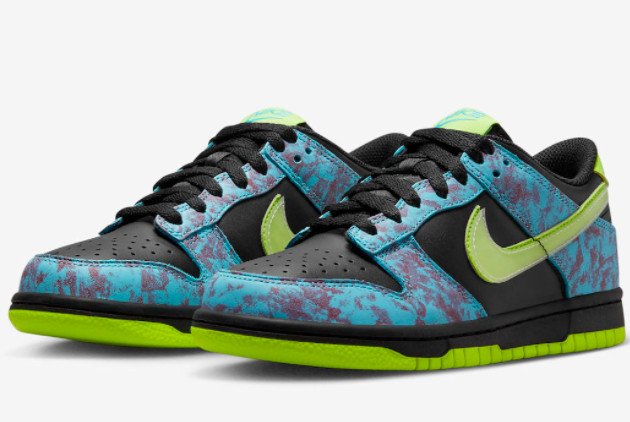 Nike Dunk Low GS 'Acid Wash' Multi-Color/Volt-Black-Baltic Blue DV1694-900 - Buy Now at [Website Name]!