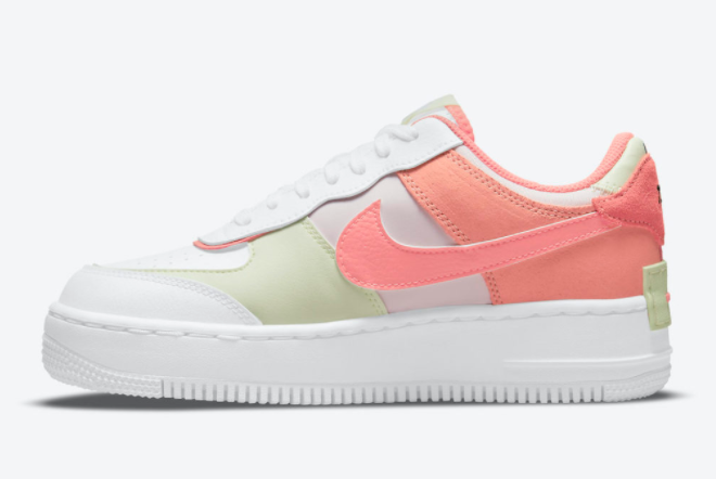 Nike Wmns Air Force 1 Shadow 'Magic Ember' White/Magic Ember-Crimson Bliss-Lime Ice CI0919-110 - Stylish and Sporty Women's Sneakers