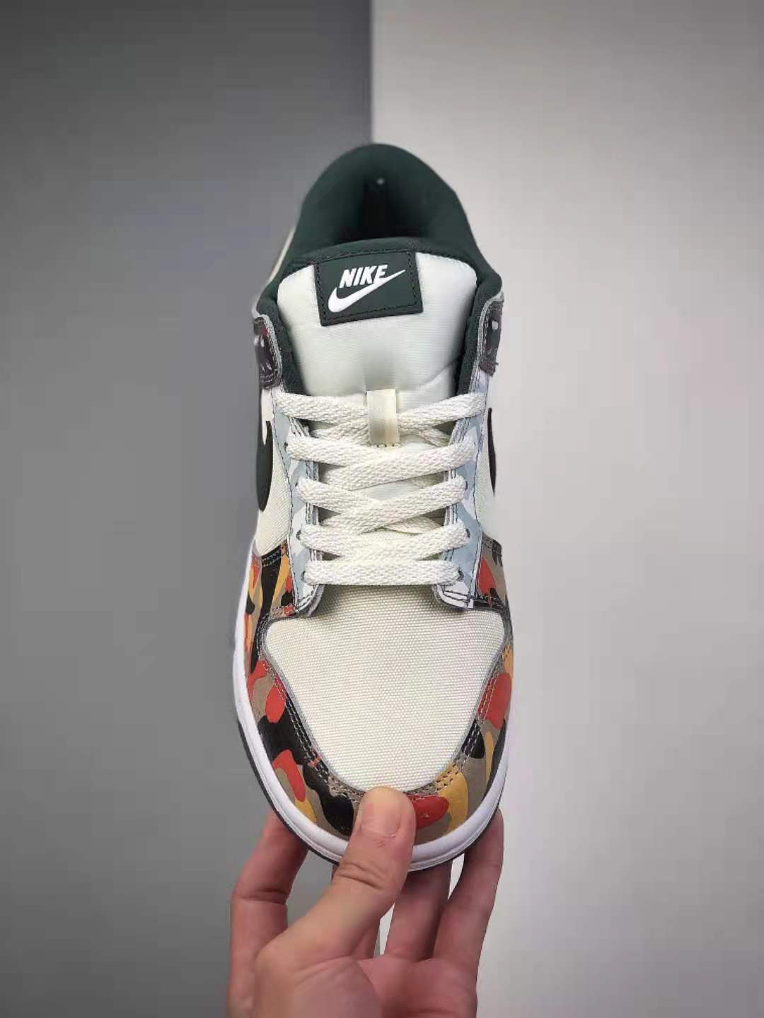 Nike SB Dunk Low SE Sail Vintage Green Total Orange White DH0957-100 - Shop the Latest Nike SB Dunk Low SE Sneakers at Competitive Prices!