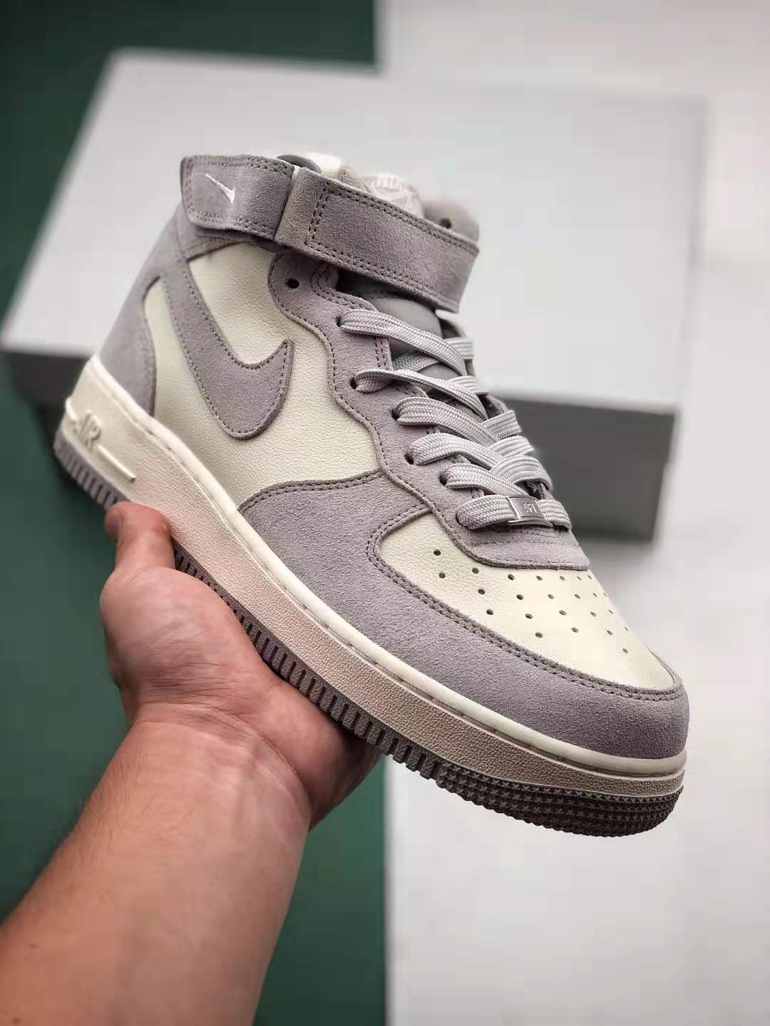 Nike Air Force 1 Mid 07 Mid Gray 596728-307 - Trendy and Stylish Footwear