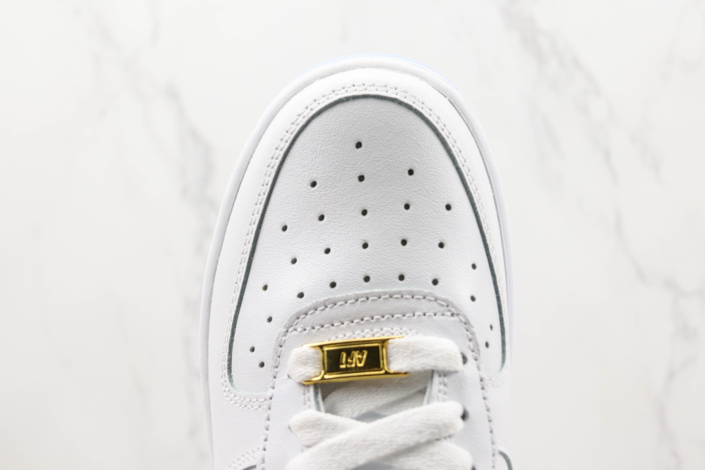 Nike Air Force 1 07 Low White Blue Metallic Gold CO3363-361 - Premium Sneakers with Sleek Design Nike Air Force 1 07 Low White Blue Metallic Gold CO3363-361 - Premium Sneakers with Sleek Design