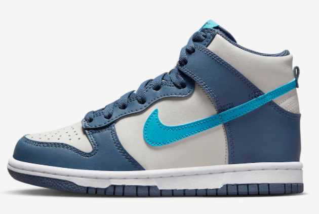 Nike Dunk High GS Bone Blue White DB2179-006 - Stylish and comfortable sneakers for kids. Shop now for trendy Nike Dunk High GS sneakers in bone blue and white.