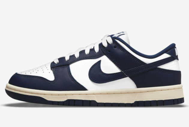 Nike Dunk Low 'Vintage Navy' White/Midnight Navy DD1503-115 - Shop Now!