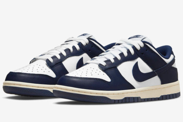 Nike Dunk Low 'Vintage Navy' White/Midnight Navy DD1503-115 - Shop Now!