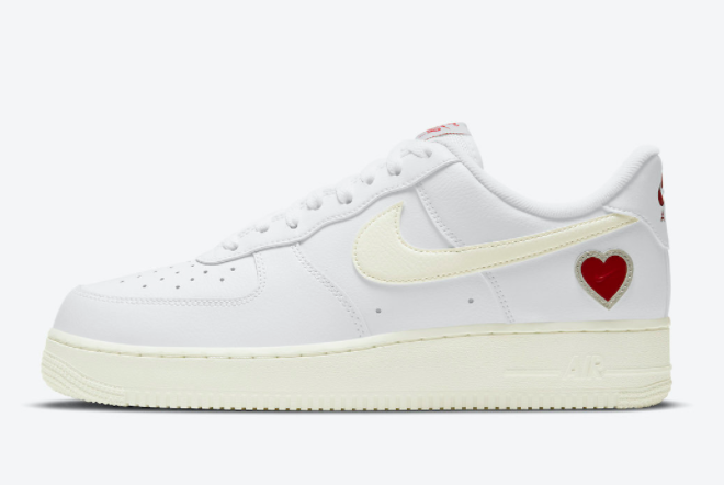 Nike Air Force 1 Valentine's Day White/Sail-University Red DD7117-100 - Limited Edition Sneakers for Sale!