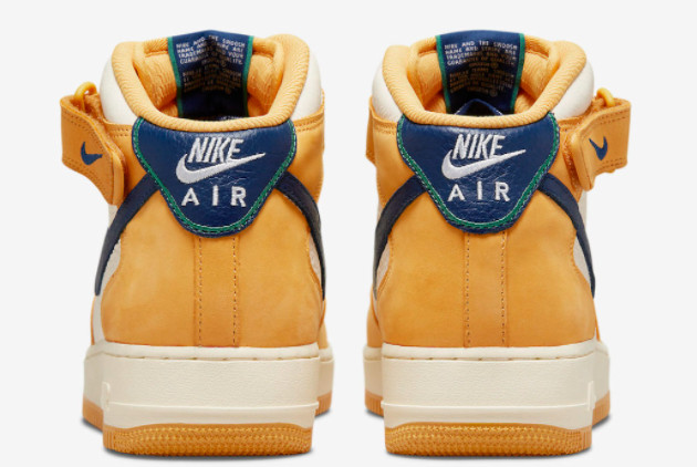 Nike Air Force 1 Mid 'Paris' Pollen/Blue Void-Cashmere-Green Noise DO6729-700 - Shop Now for Exclusive Paris Edition