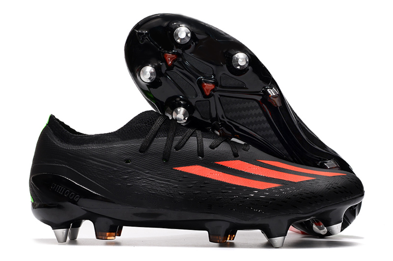 Adidas X Speedportal.1 SG 2022 Soccer Cleats - Core Black/Solar Red/Solar Green | Fast and Dynamic Performance!