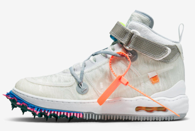 Off-White x Nike Air Force 1 Mid White/Clear-White DO6290-100 – Exclusive Collaboration, Iconic Design.