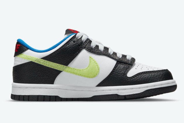 Nike Dunk Low GS White/Black-Volt DQ0977-100 - Giant Hangtags & Superior Style
