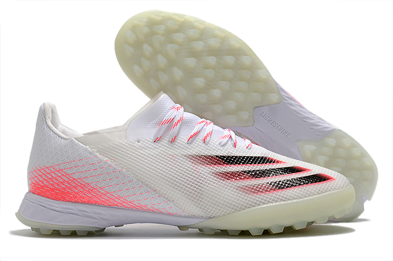 Adidas X Ghosted .1 TF White Core Black Pink - Versatile Turf Soccer Shoes