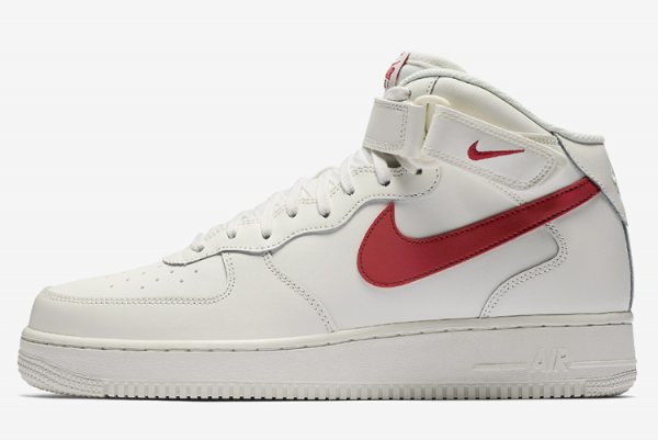 Nike Air Force 1 Mid '07 Sail/University Red 315123-126 - Classic Style, Timeless Appeal.