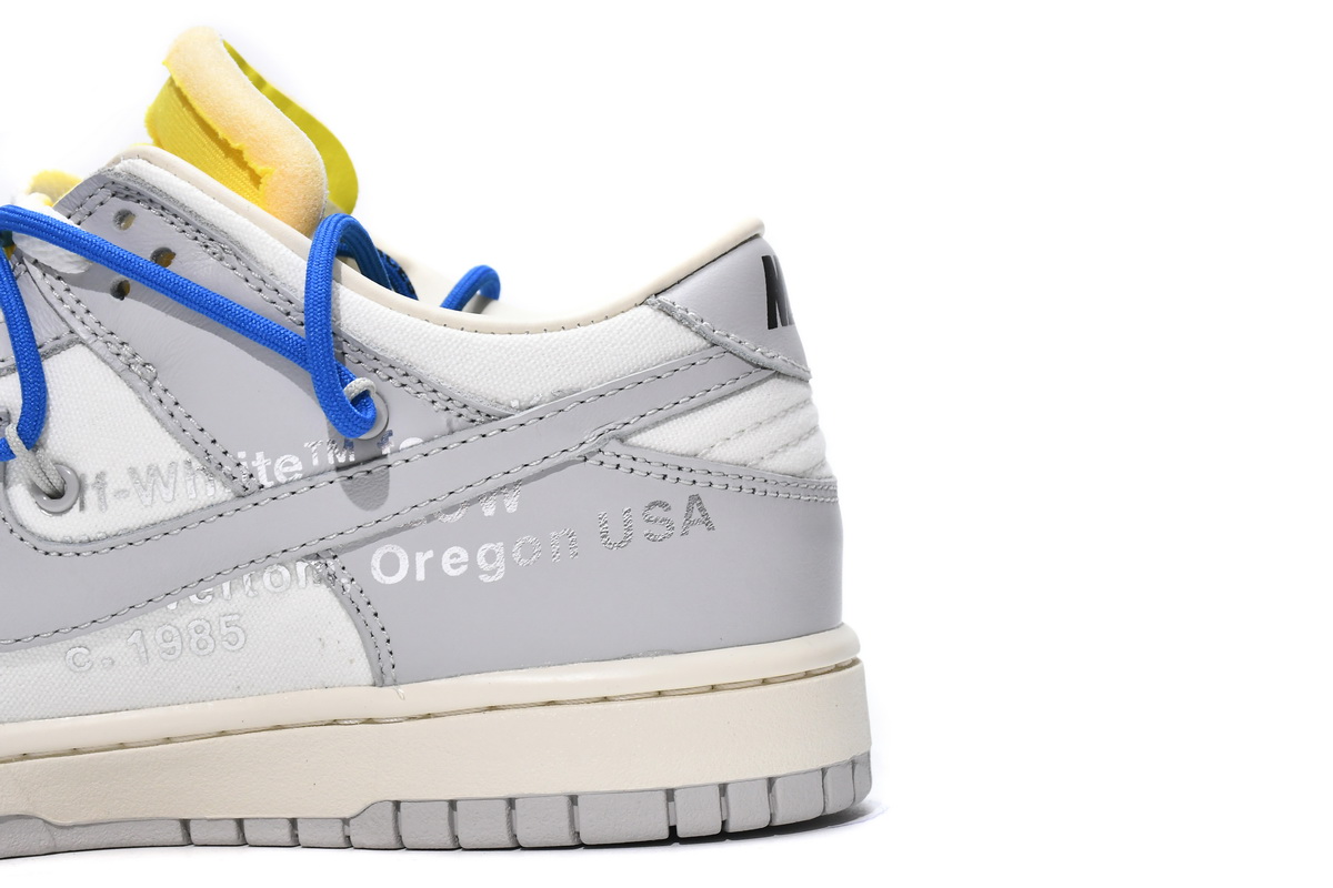 Off-White x Nike SB Dunk Low White Blue Yellow DM1602-112