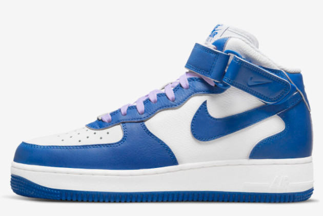 Nike Air Force 1 Mid Blue White Kentucky DX3721-100 - Stylish Sneakers for Men and Women