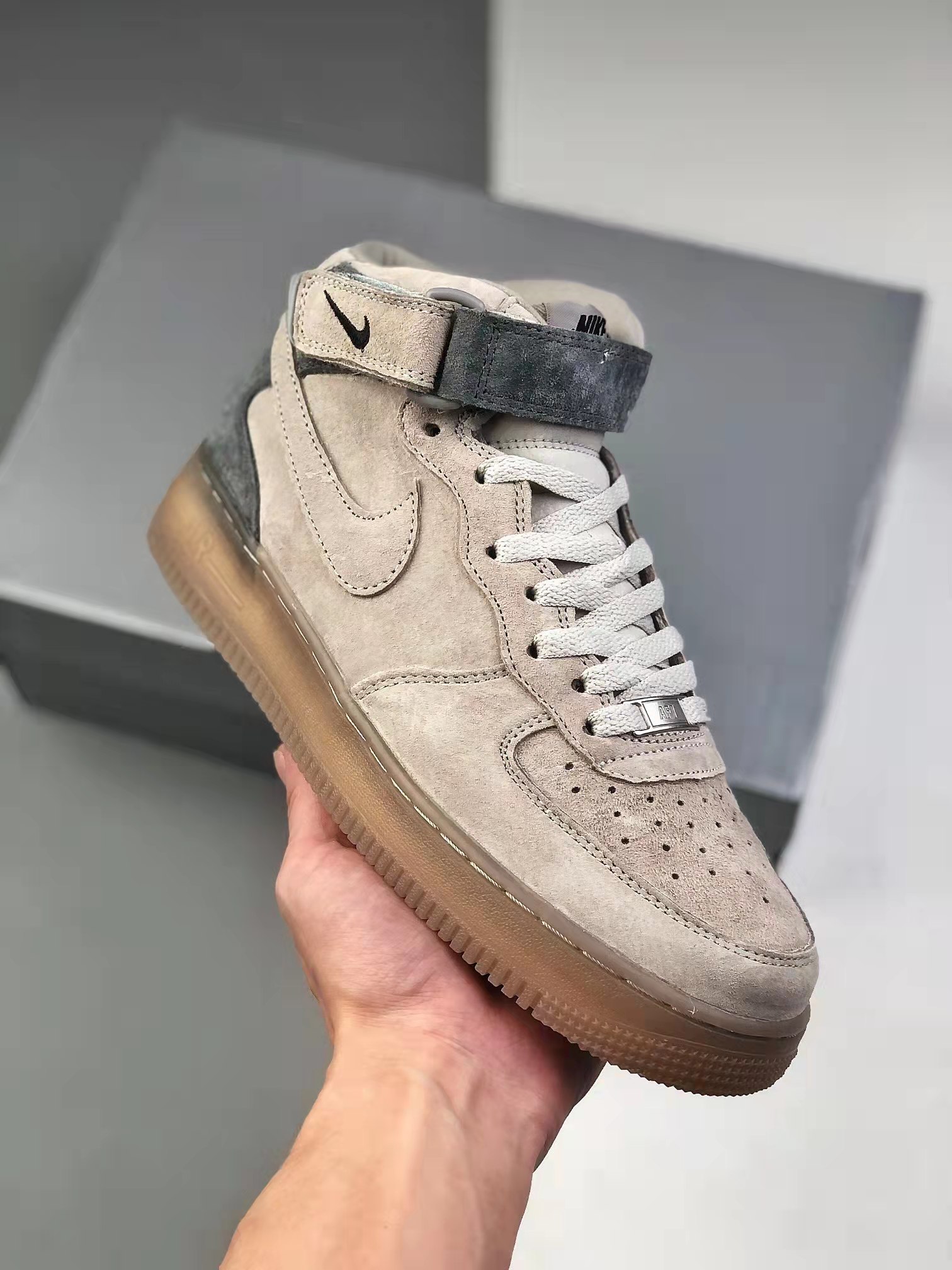 Nike Reigning Champ x Nike Air Force 1 Mid 'Grey Black' 807618-200 | Limited Edition