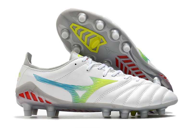 Mizuno Morelia Neo III Beta Japan FG - White Safety Yellow | Top Quality Football Boots