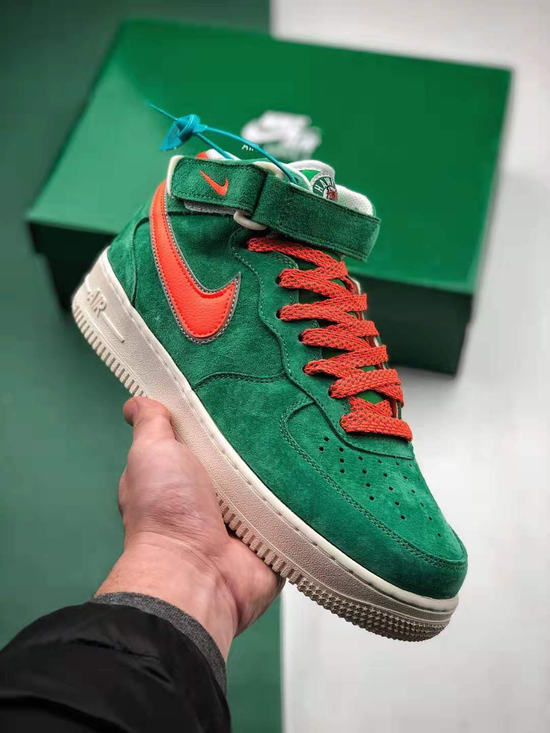 Nike Air Force 1'07 Mid Footwear Green Orange AA1118-006 - Stylish and Comfortable Sneakers