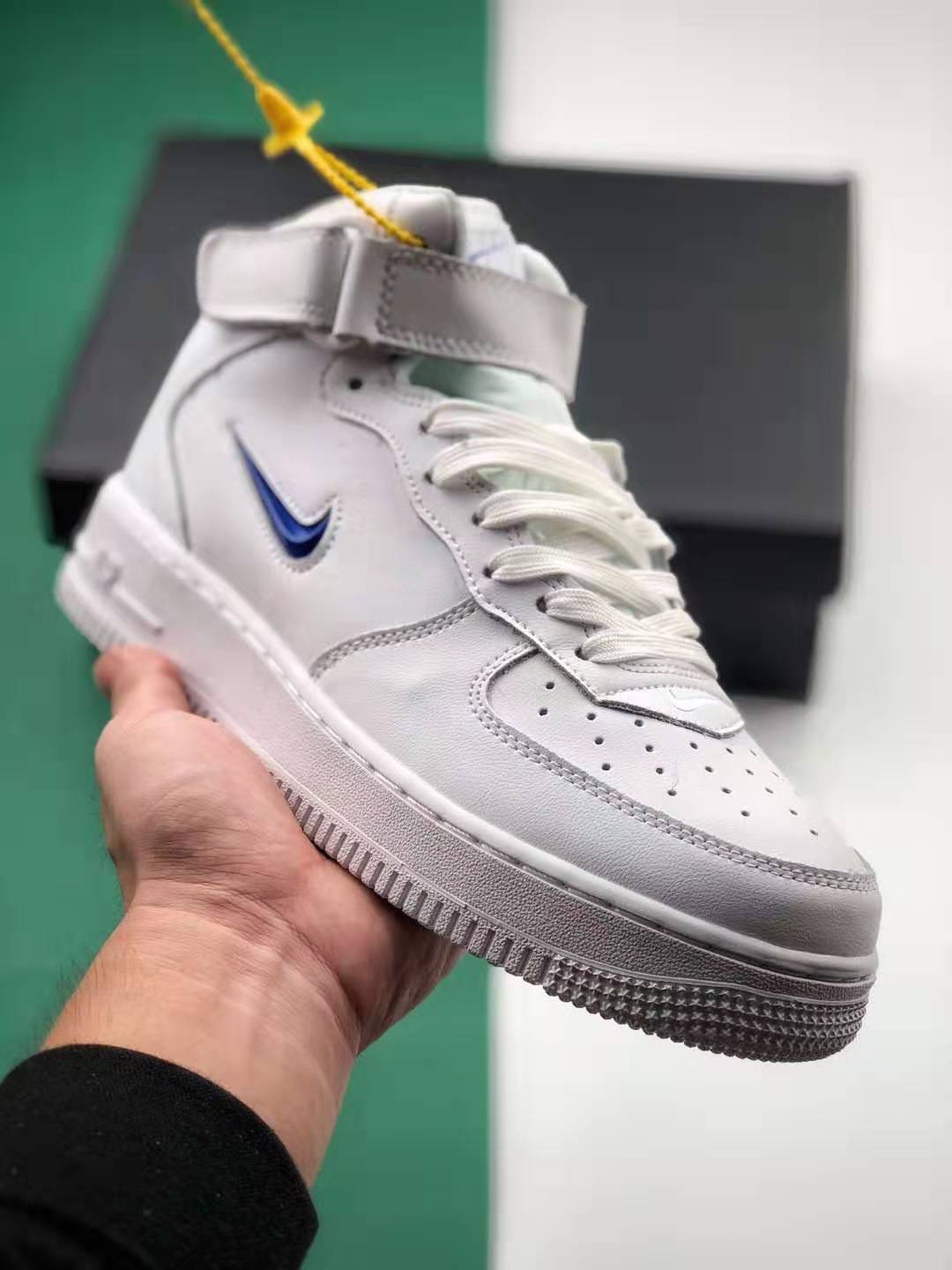 Nike Air Force 1 Mid White Blue AO1639-420 - Premium Sports Shoes for Men