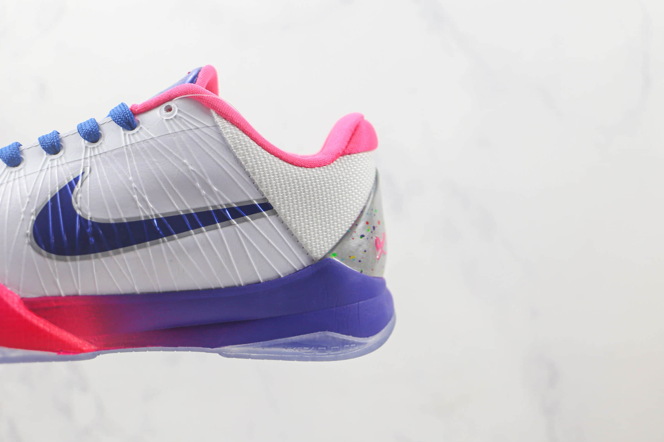 Nike Zoom Kobe V 5 Protro Kay Yow Big Stage Champ White Pink Basketball Shoes CW2210-100