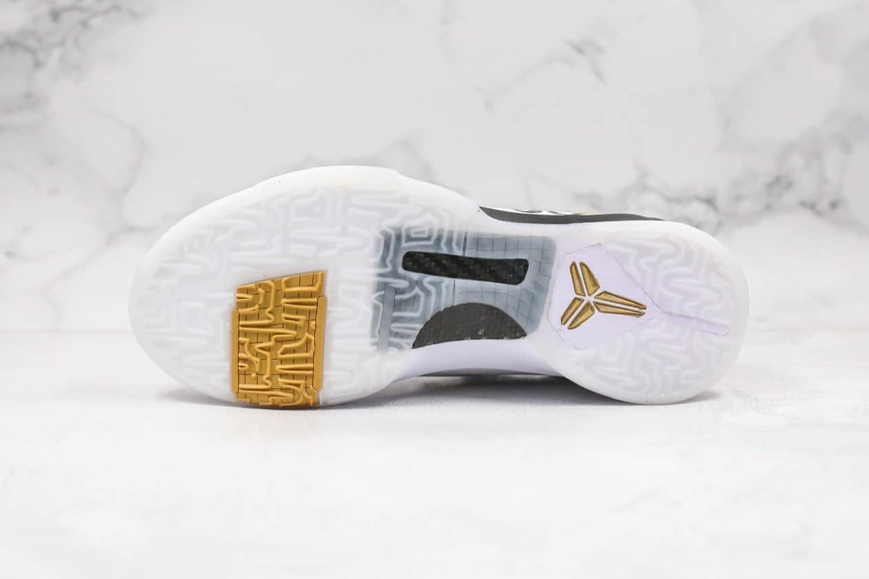 Nike Zoom Kobe V Proyro Black Month White Gold CT8044-100 - Limited Edition Basketball Shoes
