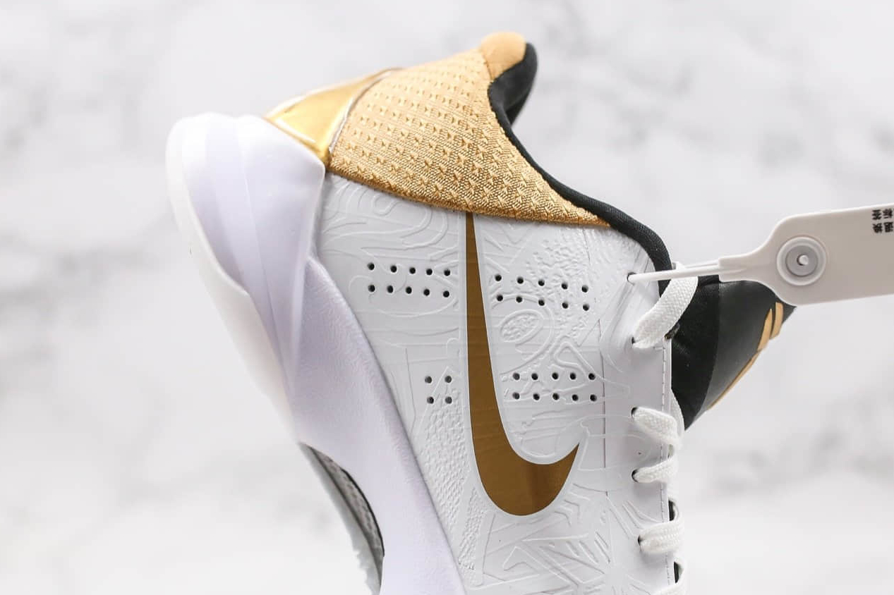 Nike Zoom Kobe V Proyro Black Month White Gold CT8044-100 - Limited Edition Basketball Shoes