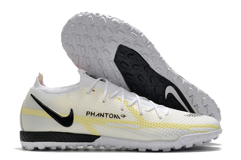 Nike Phantom GT2 Elite TF White Full Knitted Spike Football Boots