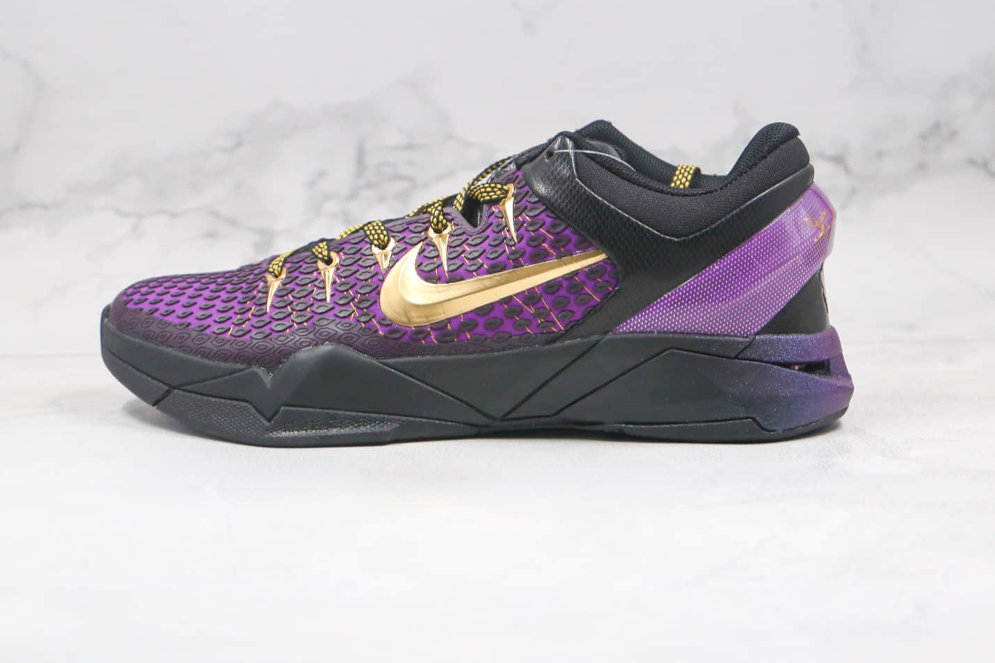 Nike Zoom Kobe 7 VII Black Purple Gold Basketball Shoes 511371-005: Superior Style and Performance