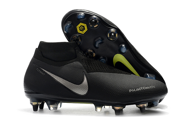 Nike Phantom Vision Elite DF SG-Pro Anti-Clog Black Silver - Ultimate Performance Football Boots