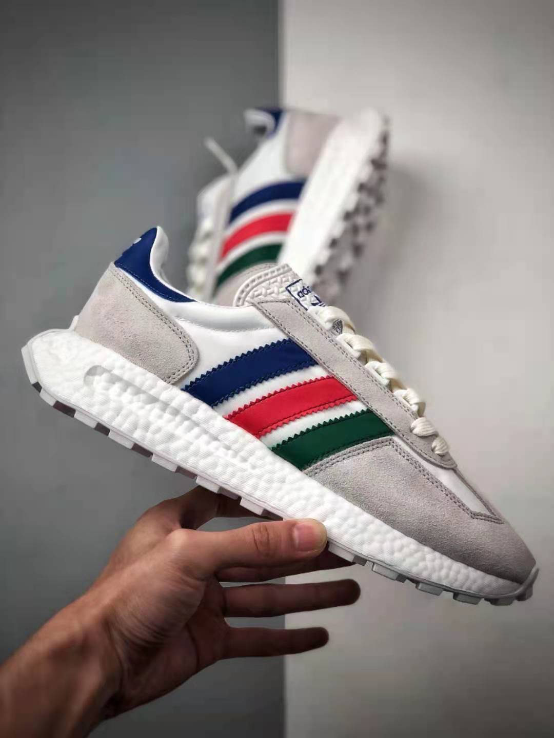 Adidas Racing 1 Boost Prototype Cloud White Blue Red Q47513 - Ultimate Racing Sneaker | Free Shipping