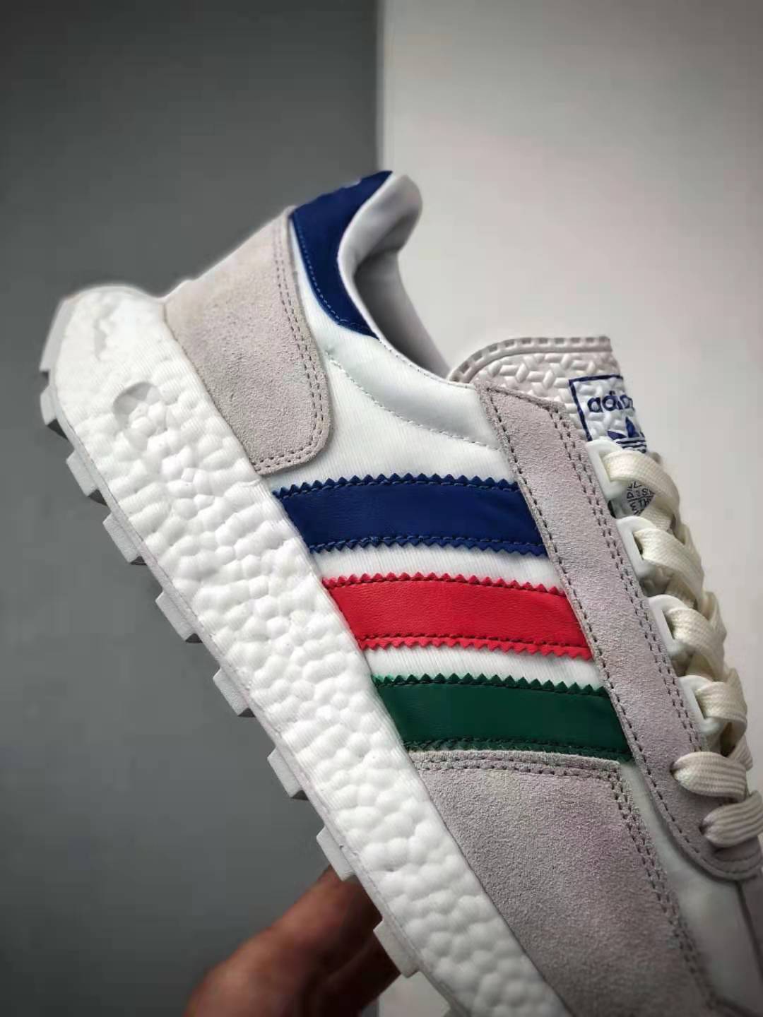 Adidas Racing 1 Boost Prototype Cloud White Blue Red Q47513 - Ultimate Racing Sneaker | Free Shipping