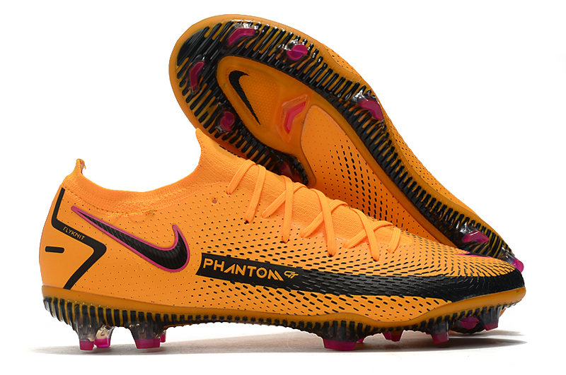 Nike Phantom GT Elite 3D FG University Gold Black Fireberry - High-Performance Football Cleats