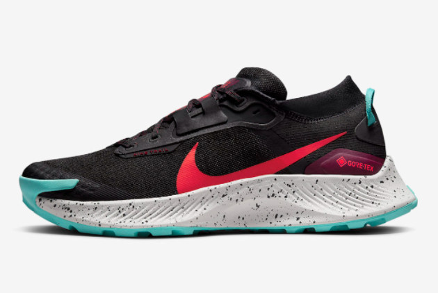 Nike Pegasus Trail 3 Gore-Tex Black/Dark Beetroot - Dynamic Turquoise - Bright Crimson (DC8793-002) | Ultimate Trail Running Shoes