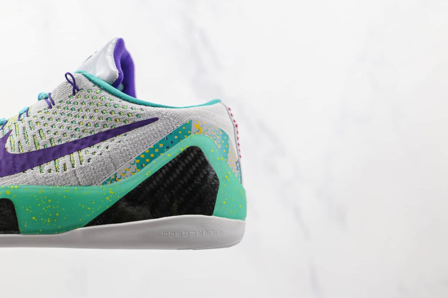 Nike Zoom Kobe 9 IX Grey Green Purple Shoes - 630487-005